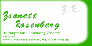 zsanett rosenberg business card